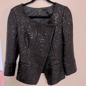 Banana Republic Sequins Jacket Black 4 NWOT